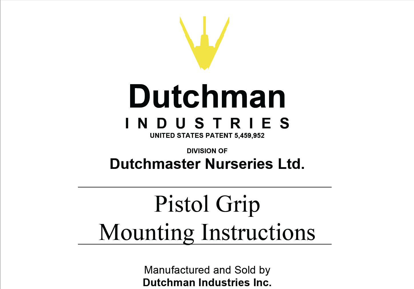 Pistol Grip Mounting Instructions