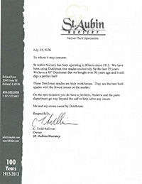 StAubin Testimonial